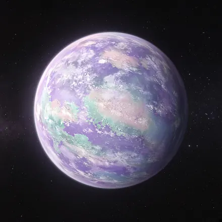 A lavender and pale green world